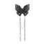 Plain Color Hollow Out Butterfly Pattern Hair Claws - BLACK 