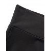 Pantalon Décontracté Simple Jambe Large à Taille Elastique - Noir S