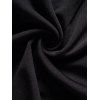 Pantalon Long Gothique Contrasté Crâne Panneau en Dentelle à Taille Haute - Noir M