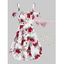Ensemble de Mini Robe à Imprimé Florale à Volants et Boucles D'oreilles Lunettes de Soleil Ovales - multicolor S