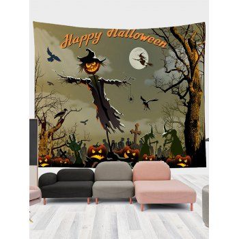 

Happy Halloween Decoration Print Decorative Hanging Wall Tapestry, Multicolor a