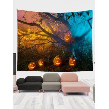 

Pumpkin Lantern Tree Print Hanging Halloween Decoration Wall Tapestry, Multicolor b