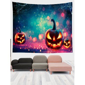 

Shinny Pumpkin Print Halloween Decoration Hanging Wall Tapestry, Multicolor b