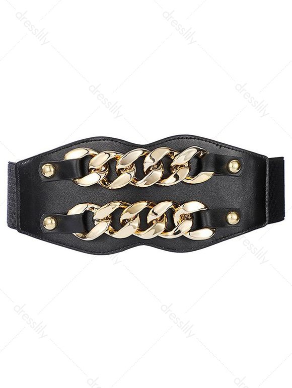 Ceinture de Taille Chaîne Epaisse Cloutée - d'or 1PC