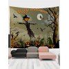 Tapisserie Murale Décorative à Imprimé Inscription Happy Halloween - multicolor A 