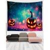 Tapisserie Murale à Imprimé Citrouilles Brillantes pour Halloween - multicolor B 