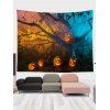 Tapisserie Murale Pendante D'Halloween à Imprimé Lanterne de Citrouille - multicolor B 