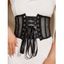 Ceinture Large en Maille à Lacets - Noir 1PC