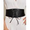 Ceinture Elastique Etoile à Lacets à Taille Large - Noir 1PC
