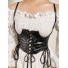 Ceinture de Harnais Corset à Lacets Couleur Unie - Noir 1PC