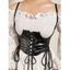 Ceinture de Harnais Corset à Lacets Couleur Unie - Noir 1PC