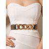 Ceinture Elastique Embellie de Chaîne avec Rivet - d'or 1PC