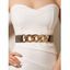 Ceinture Elastique Embellie de Chaîne avec Rivet - d'or 1PC