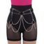 Ceinture Punk Chaîne Anneau en O Décoré de Rivet à Frange - Noir 1PC