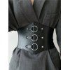 Ceinture Corset Cercle Décoré de Clou à Taille Large - Noir 1PC