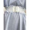Ceinture Large en Couleur Unie à Lacets - Blanc 1PC