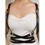 Ceinture Harnais de Taille avec Bague en O Ornée de Clous en Couleur Unie - Noir 1PC