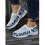 Colorblock Leopard Print Knit Detail Breathable Slip On Shoes - Blanc EU 42