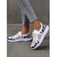 Leopard Pattern Breathable Slip On Flat Sport Shoes - Jaune EU 37