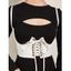 Ceinture de Harnais Corset Couleur Unie à Lacets - Blanc 1PC