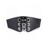 Ceinture Corset Large Décoré de Œillets et D'Œillets - Noir 1PC