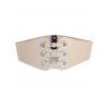 Ceinture Corset Large Décoré de Œillets et D'Œillets - Blanc Chaud 1PC