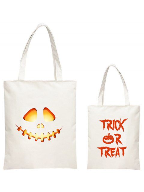 Funny Pumpkin et Letter Print Halloween Shopper Bag