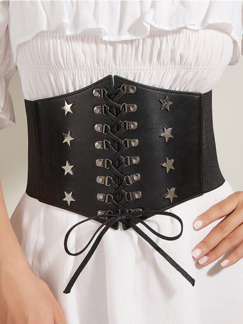 Ceinture Corset Ornée de Lacets et Etoiles