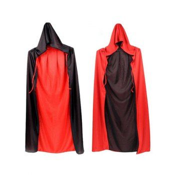 

Halloween Masquerade Cosplay Layered Double Sides Cloak Of Grim Reaper, Multicolor a