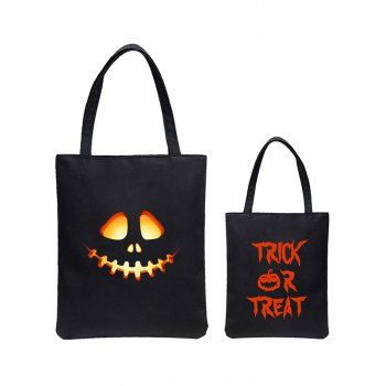 

Funny Pumpkin et Letter Print Halloween Shopper Bag, Multicolor b