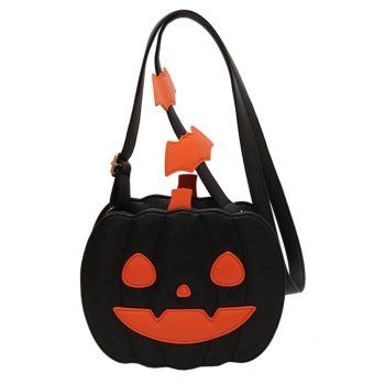 

Funny Pumpkin Shape Halloween Shoulder Crossbody Bag, Black