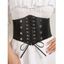 Ceinture Corset Ornée de Lacets et Etoiles - Noir 1PC