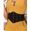 Ceinture de Taille Corset Large avec Lacets et Crochets - Noir 1PC