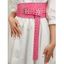 Ceinture Asymétrique Bouclée Décorée D'œillet - Rose Vif 1PC