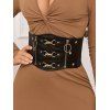 Corset Confort avec Fermeture Éclair Frontale et Etoile Style Punk - Noir 1PC