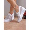 Breathable Mesh Sequins Decor Internal Heightening Shoes - Blanc EU 37