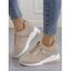 Breathable Holes Lace Up Casual Sneakers - Rose EU 42