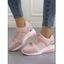 Breathable Holes Lace Up Casual Sneakers - Rose EU 42
