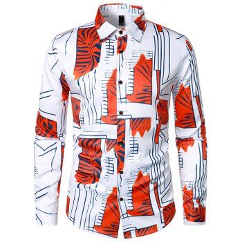 

Allover Print Shirt Button Up Long Sleeve Casual Shirt, Multicolor