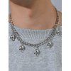 Collier Chaîne D'Halloween Gothique Crâne en Alliage - Argent 1PC