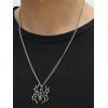 Collier en Chaîne D'Halloween Pendentif Araignée en Acier Inoxydable Style Gothique - Argent 1PC