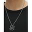Collier en Chaîne D'Halloween Pendentif Araignée en Acier Inoxydable Style Gothique - Argent 1PC