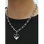 Collier Charmant Chaîne Cœur en Forme de Feu - Argent 1PC