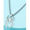 Collier Chaîne Pendant Araignée Style Punk en Acier Inoxydable - Argent 1PC