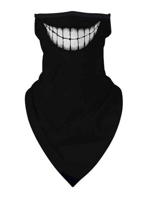Halloween Skull Print Hanging Ear Triangular Scarf Face Mask