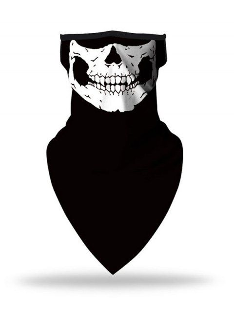 Masque Triangulaire D'oreilles Suspendue Halloween à Imprimé Crâne