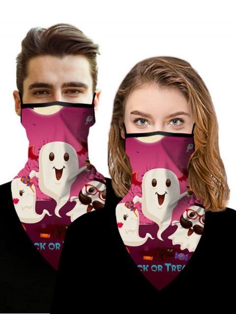 Halloween Printed Triangle Scarf Sun Protection Face Mask