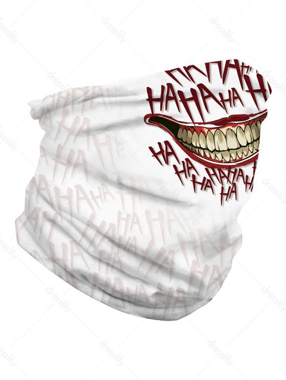 Masque de Protection Solaire Motif Lèvres 3D pour Halloween - Blanc 