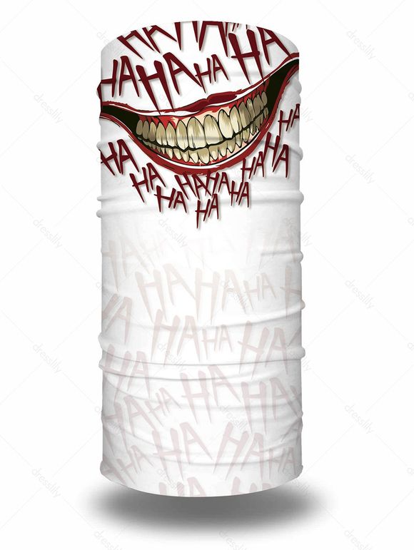 Masque de Protection Solaire Motif Lèvres 3D pour Halloween - Blanc 