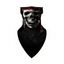Masque Triangulaire D'oreilles Suspendue Halloween à Imprimé Crâne - Noir 